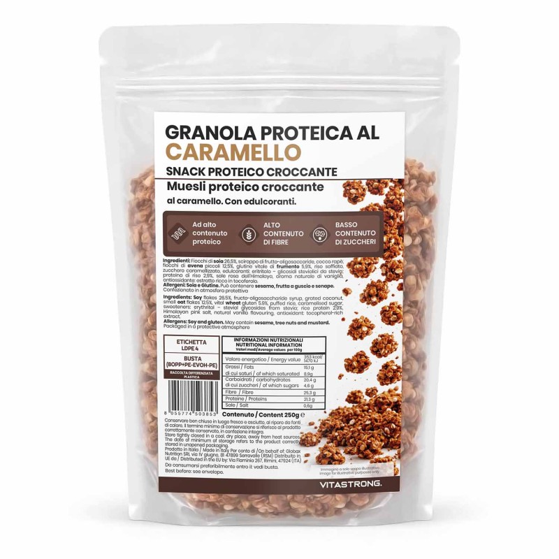 GRANOLA PROTEICA CARAMELO | Desayuno Proteico | Vitastrong